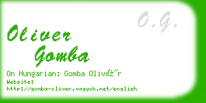 oliver gomba business card